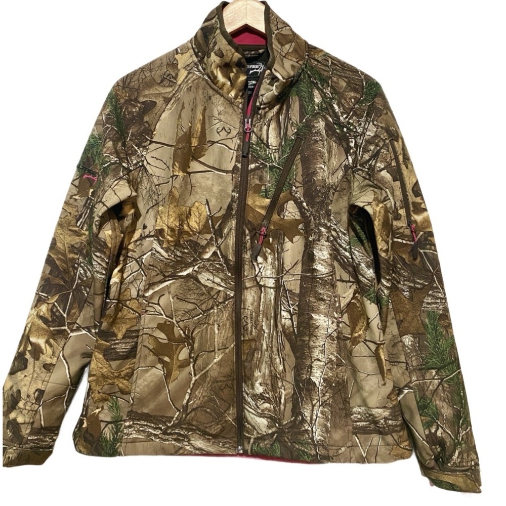 Real Tree Women's Jacket‎ Camo Camouflage With Pink Trim Size Large (42/44)